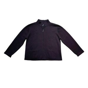 Eileen Fisher Brown Wool Zip Up Jacket | Woman’s U.S. Small